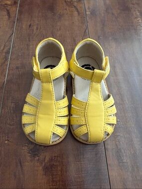 Livie & Luca Yellow T-Strap Kids Sandals